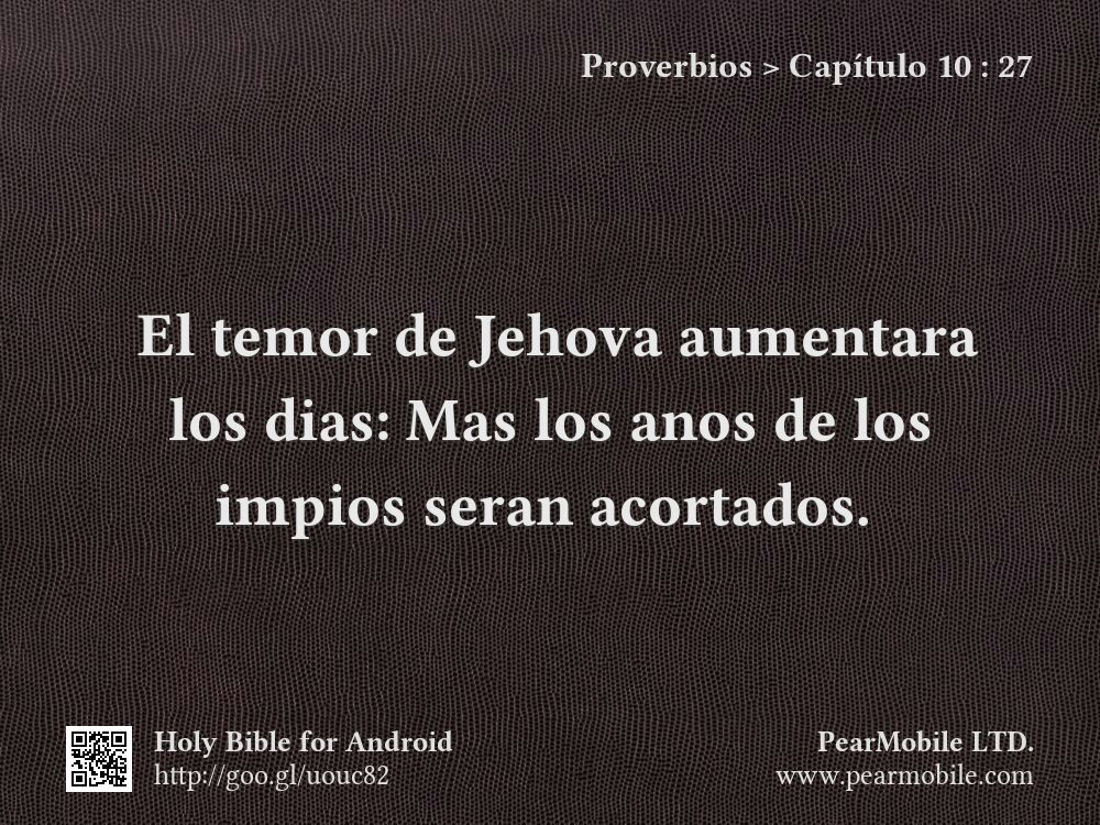 Proverbios, Capítulo 10:27